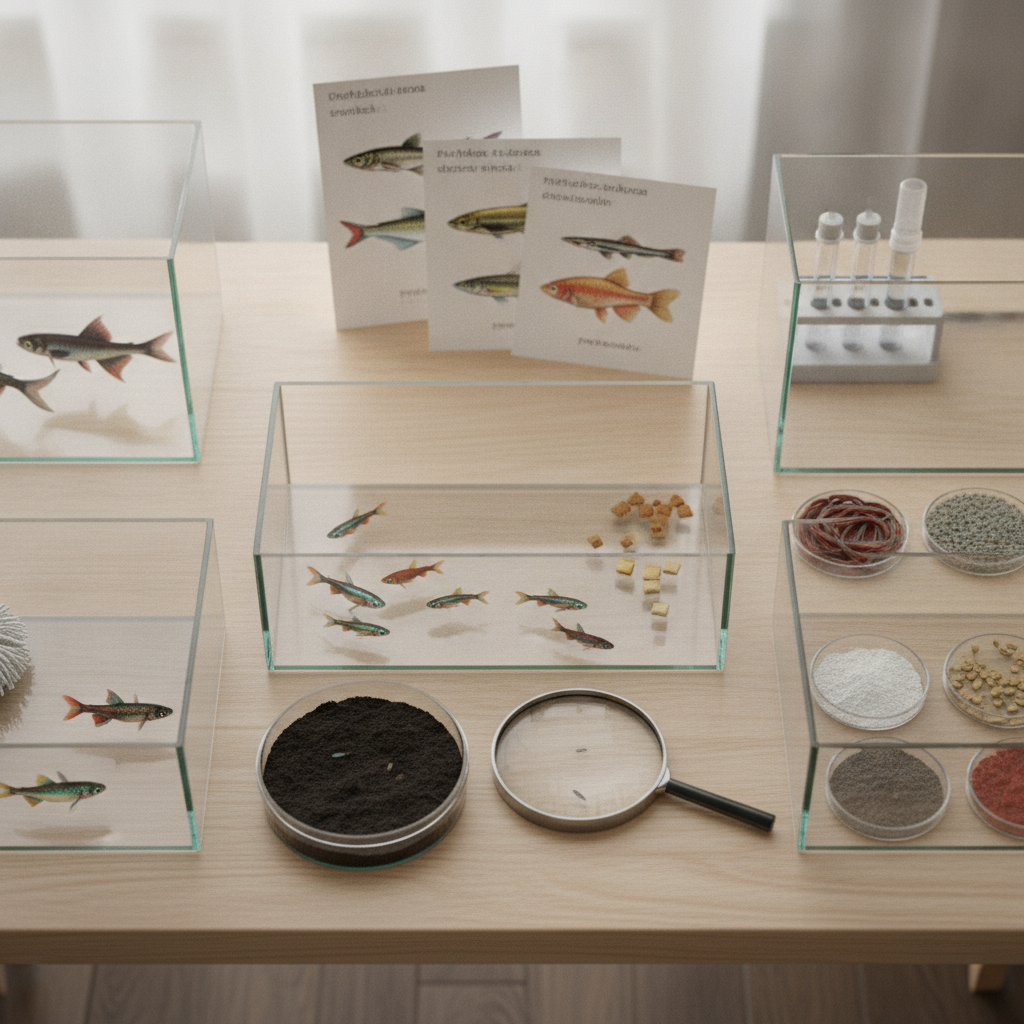 Guia para aclimatação gradual de alevinos de killifish anuais brasileiros a diferentes dietas para otimizar crescimento e saúde